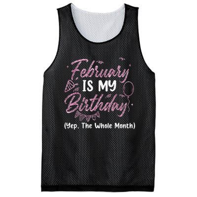 February Birthday Wo Yep The Whole Month Mesh Reversible Basketball Jersey Tank