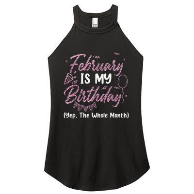 February Birthday Wo Yep The Whole Month Women's Perfect Tri Rocker Tank