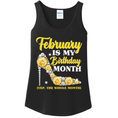 February Birthday Wo Yep The Whole Month Bling Ladies Essential Tank