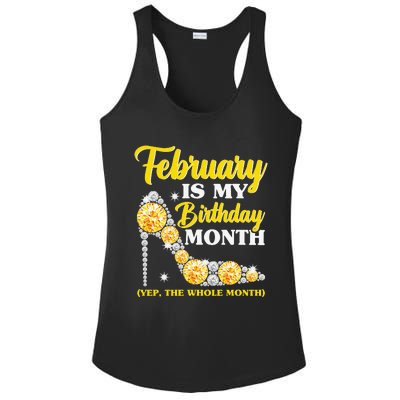 February Birthday Wo Yep The Whole Month Bling Ladies PosiCharge Competitor Racerback Tank