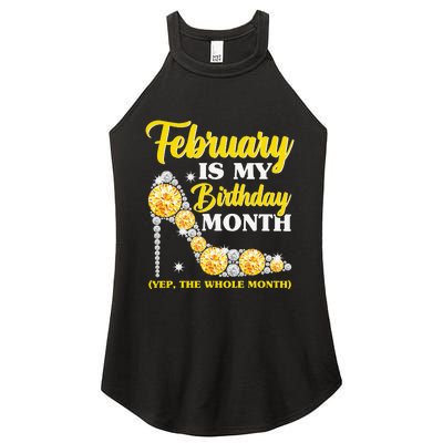 February Birthday Wo Yep The Whole Month Bling Women’s Perfect Tri Rocker Tank