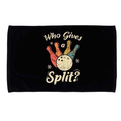 Funny Bowling Who Gives A Split Bowler Bowling Team Gift Microfiber Hand Towel