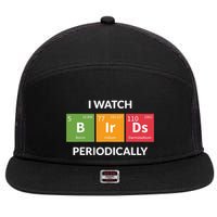 Funny Bird Watching Birding Bird Nerd 7 Panel Mesh Trucker Snapback Hat