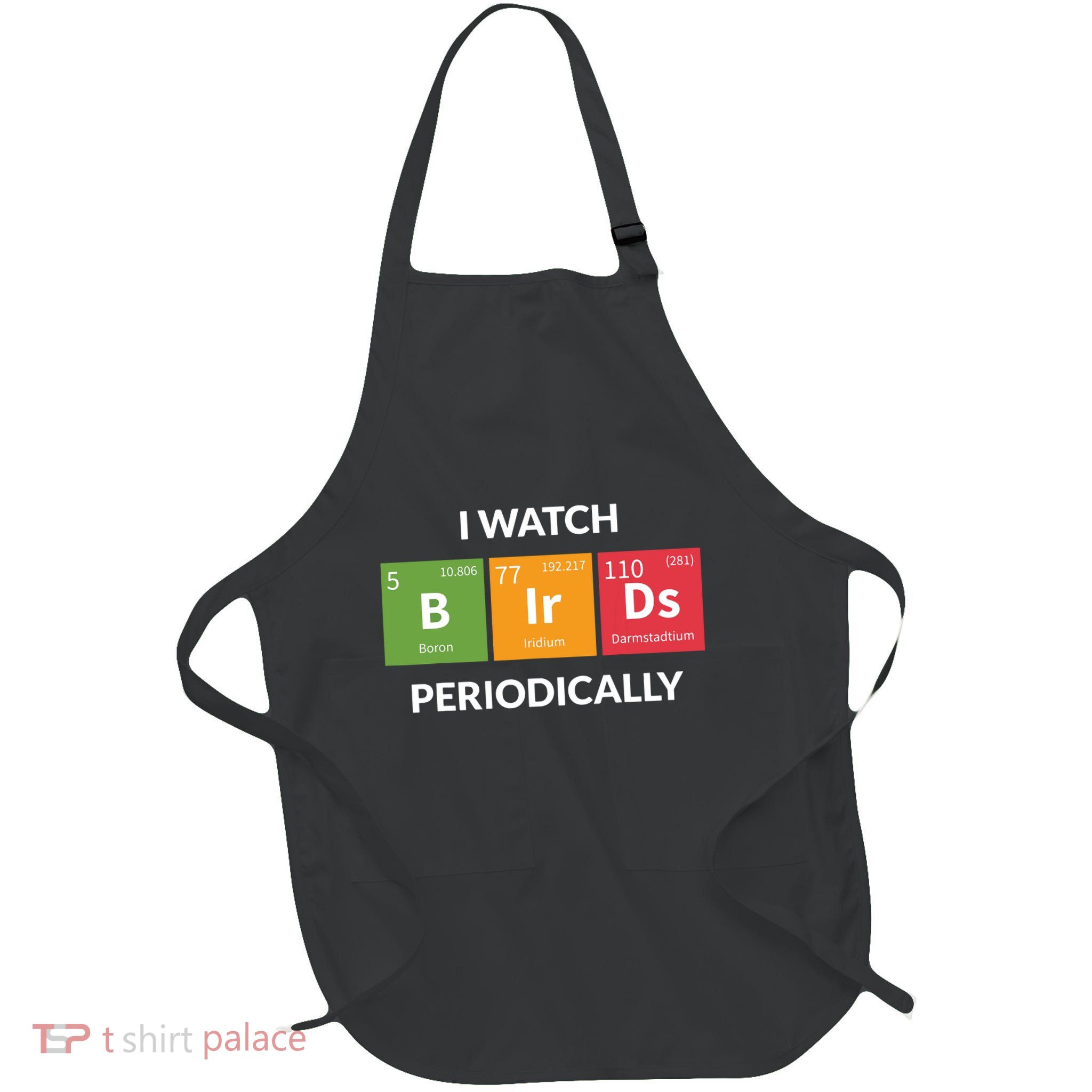 Funny Bird Watching Birding Bird Nerd Full-Length Apron With Pockets