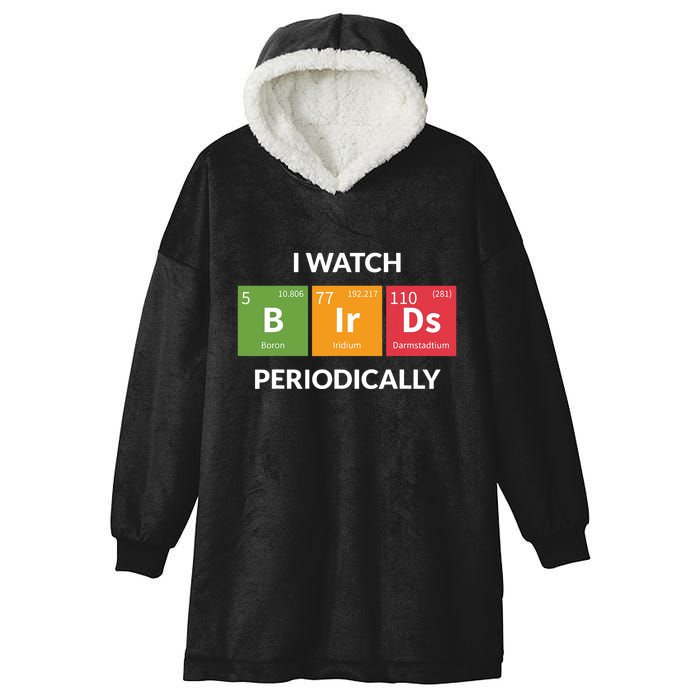 Funny Bird Watching Birding Bird Nerd Hooded Wearable Blanket