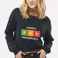 Funny Bird Watching Birding Bird Nerd Cropped Pullover Crew