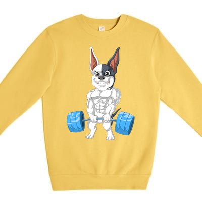 French Bulldog Weightlifting Premium Crewneck Sweatshirt