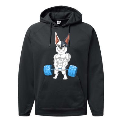 French Bulldog Weightlifting Performance Fleece Hoodie