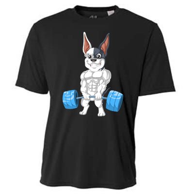 French Bulldog Weightlifting Cooling Performance Crew T-Shirt