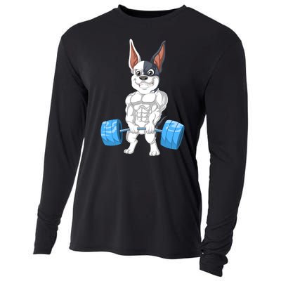 French Bulldog Weightlifting Cooling Performance Long Sleeve Crew