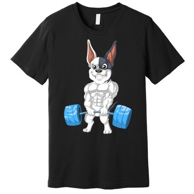 French Bulldog Weightlifting Premium T-Shirt