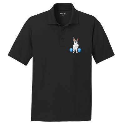 French Bulldog Weightlifting PosiCharge RacerMesh Polo