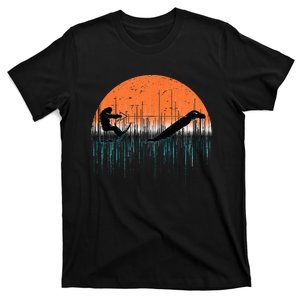 Funny Bigfoot Water Skiing With Loch Ness Monster Bigfoot T-Shirt