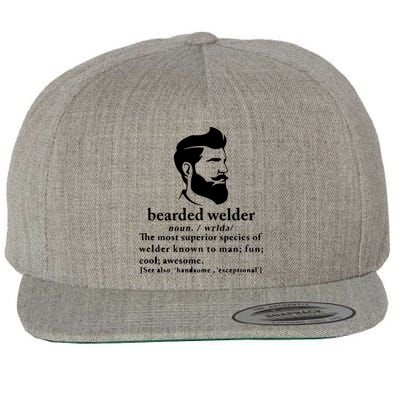 Funny Beard Welder Definition Meaning Wool Snapback Cap