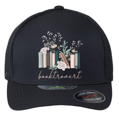 Floral Booktrovert Wildflowers Bookworm Reading Book Lovers Great Gift Flexfit Unipanel Trucker Cap