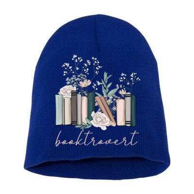 Floral Booktrovert Wildflowers Bookworm Reading Book Lovers Great Gift Short Acrylic Beanie