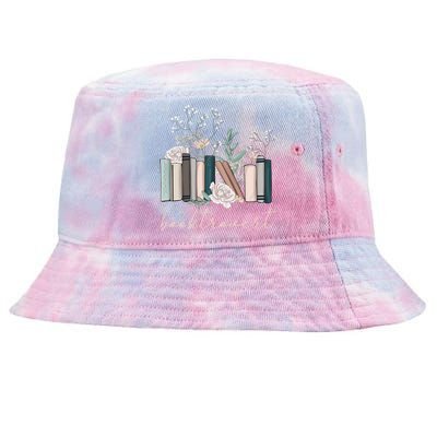 Floral Booktrovert Wildflowers Bookworm Reading Book Lovers Great Gift Tie-Dyed Bucket Hat