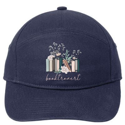 Floral Booktrovert Wildflowers Bookworm Reading Book Lovers Great Gift 7-Panel Snapback Hat