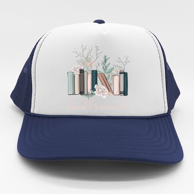 Floral Booktrovert Wildflowers Bookworm Reading Book Lovers Great Gift Trucker Hat