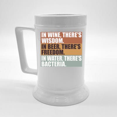 Funny Beer Wine Lover Drinker Water Bacteria Beer Stein