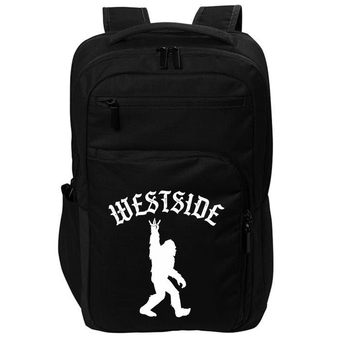 Funny Bigfoot Westside Hand Sign For California West Coast Impact Tech Backpack