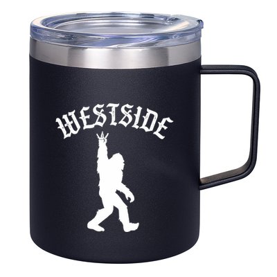 Funny Bigfoot Westside Hand Sign For California West Coast 12oz Stainless Steel Coffee Mug