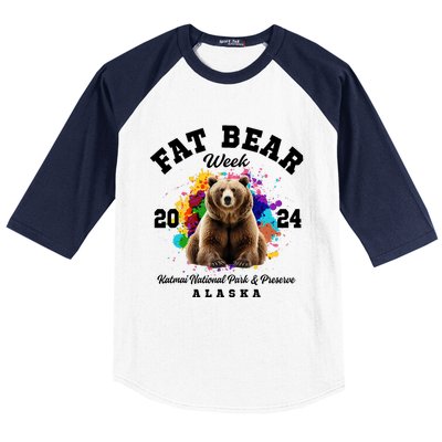 Fat Bear Week 2024 Katmai National Park And Preserve Alaska Baseball Sleeve Shirt