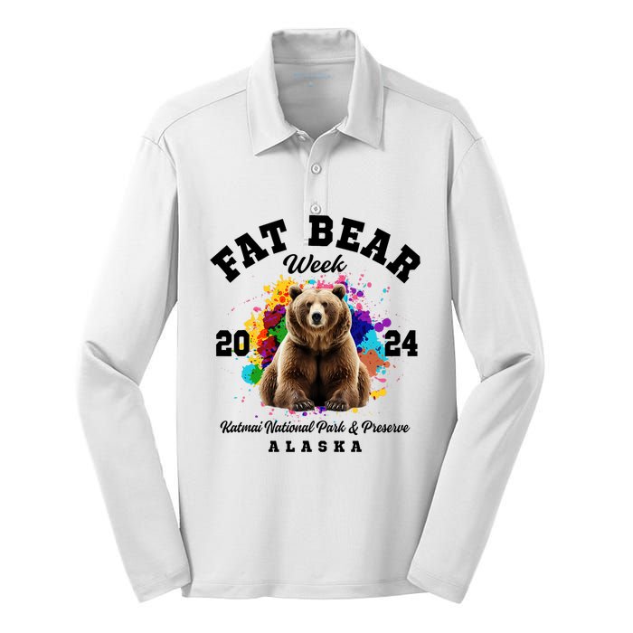 Fat Bear Week 2024 Katmai National Park And Preserve Alaska Silk Touch Performance Long Sleeve Polo