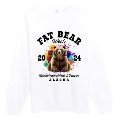 Fat Bear Week 2024 Katmai National Park And Preserve Alaska Premium Crewneck Sweatshirt