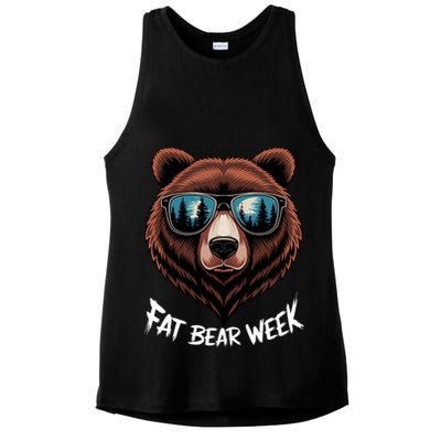 Fat Bear Week Retro Bear Sunglasses Nature Lovers Ladies PosiCharge Tri-Blend Wicking Tank