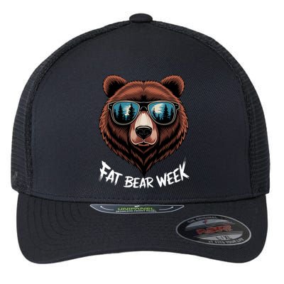 Fat Bear Week Retro Bear Sunglasses Nature Lovers Flexfit Unipanel Trucker Cap