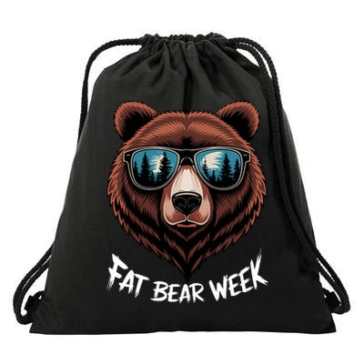 Fat Bear Week Retro Bear Sunglasses Nature Lovers Drawstring Bag