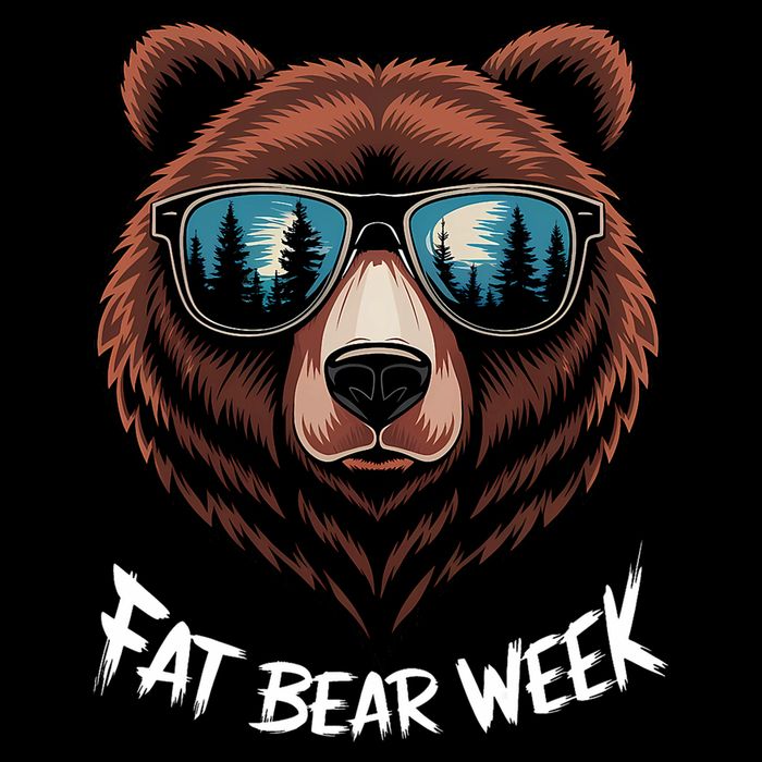 Fat Bear Week Retro Bear Sunglasses Nature Lovers Drawstring Bag