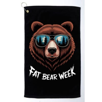 Fat Bear Week Retro Bear Sunglasses Nature Lovers Golf Towel