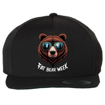 Fat Bear Week Retro Bear Sunglasses Nature Lovers Wool Snapback Cap