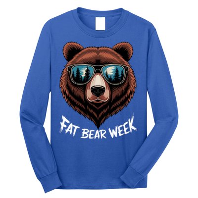 Fat Bear Week Retro Bear Sunglasses Nature Lovers Long Sleeve Shirt