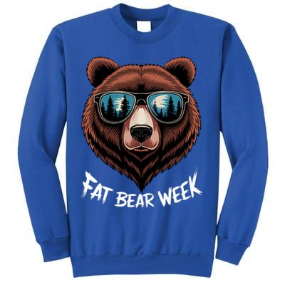 Fat Bear Week Retro Bear Sunglasses Nature Lovers Sweatshirt