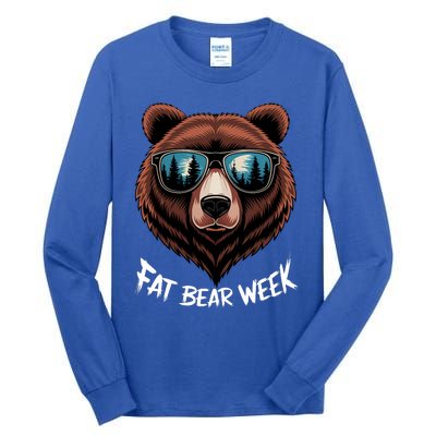 Fat Bear Week Retro Bear Sunglasses Nature Lovers Tall Long Sleeve T-Shirt