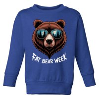 Fat Bear Week Retro Bear Sunglasses Nature Lovers Toddler Sweatshirt