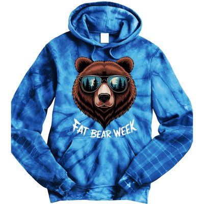 Fat Bear Week Retro Bear Sunglasses Nature Lovers Tie Dye Hoodie