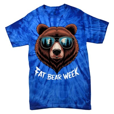 Fat Bear Week Retro Bear Sunglasses Nature Lovers Tie-Dye T-Shirt