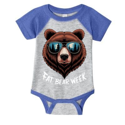 Fat Bear Week Retro Bear Sunglasses Nature Lovers Infant Baby Jersey Bodysuit