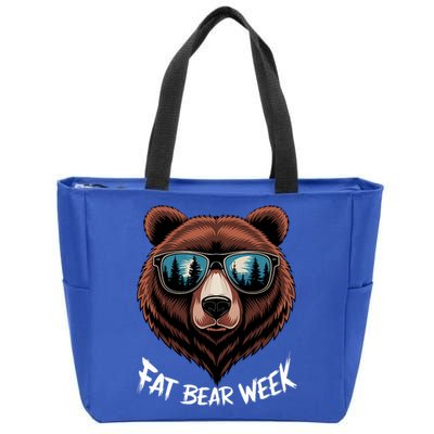 Fat Bear Week Retro Bear Sunglasses Nature Lovers Zip Tote Bag