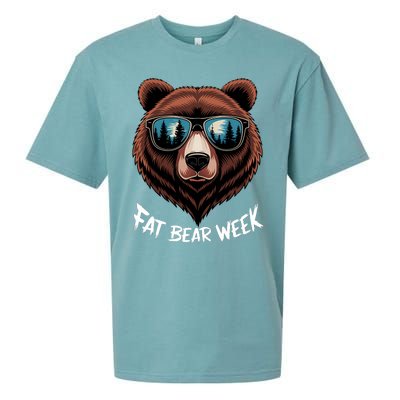 Fat Bear Week Retro Bear Sunglasses Nature Lovers Sueded Cloud Jersey T-Shirt