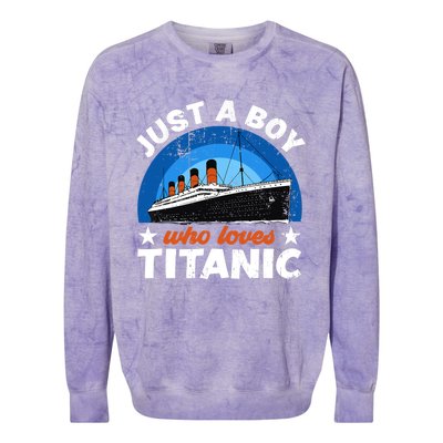 For Boys Who Just Love The RMS Titanic Colorblast Crewneck Sweatshirt