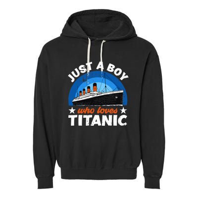 For Boys Who Just Love The RMS Titanic Garment-Dyed Fleece Hoodie