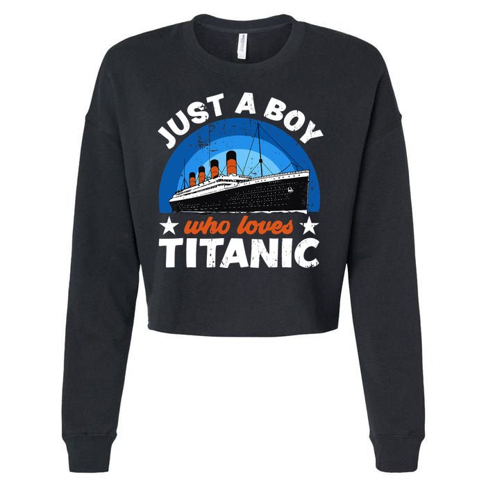 For Boys Who Just Love The RMS Titanic Cropped Pullover Crew