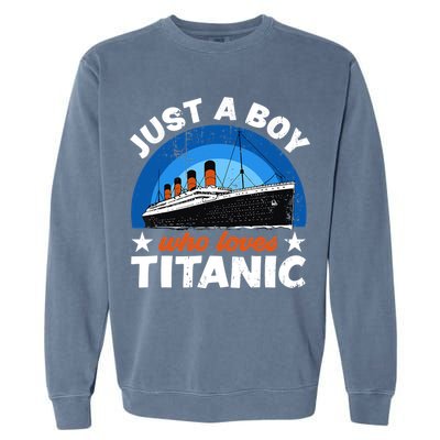 For Boys Who Just Love The RMS Titanic Garment-Dyed Sweatshirt