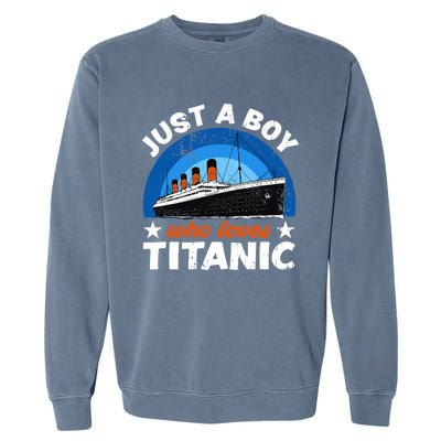 For Boys Who Just Love The RMS Titanic Garment-Dyed Sweatshirt