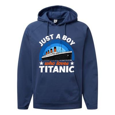 For Boys Who Just Love The RMS Titanic Performance Fleece Hoodie